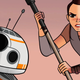Rey and BB-8 get ready for battle in the first animated short for Forces of Destiny. Image: Disney